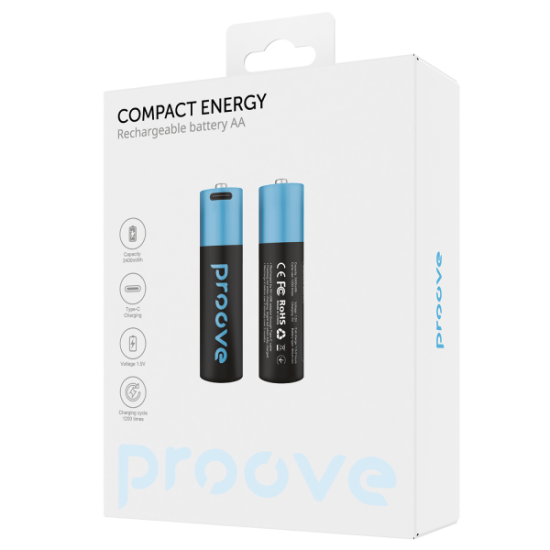Rechargeable Batteries Proove Compact Energy AA 2 pcs