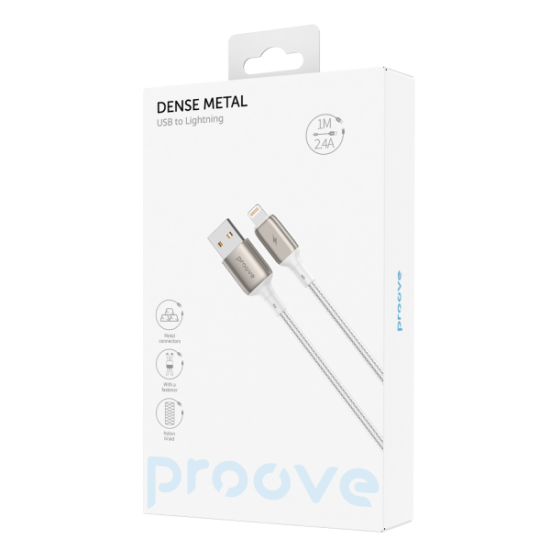 Cable Proove Dense Metal Lightning 2.4A (1m)