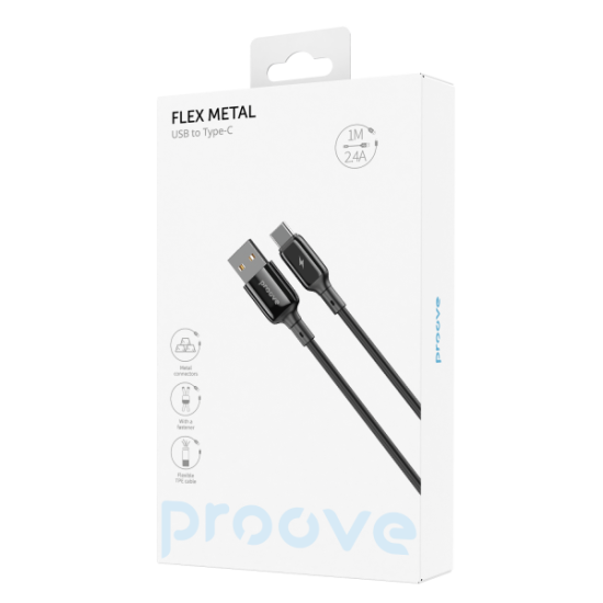 Cable Proove Flex Metal Type-C 2.4A (1m)