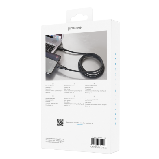 Cable Proove Rebirth Type-C to Type-C 60W (1m)