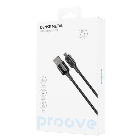 Cable Proove Dense Metal Micro USB 2.4A (1m)
