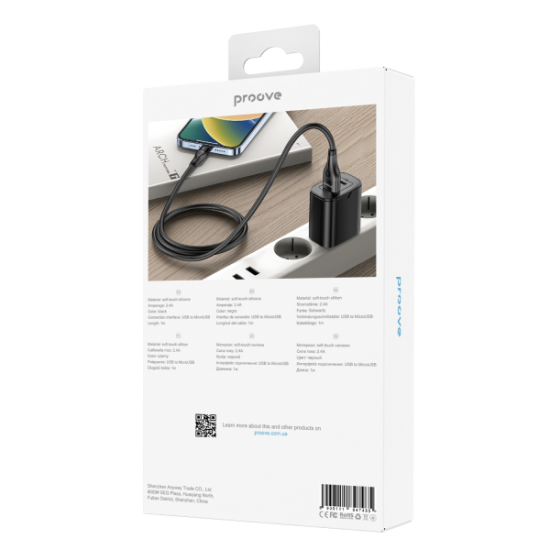 Cable Proove Dense Metal Micro USB 2.4A (1m)