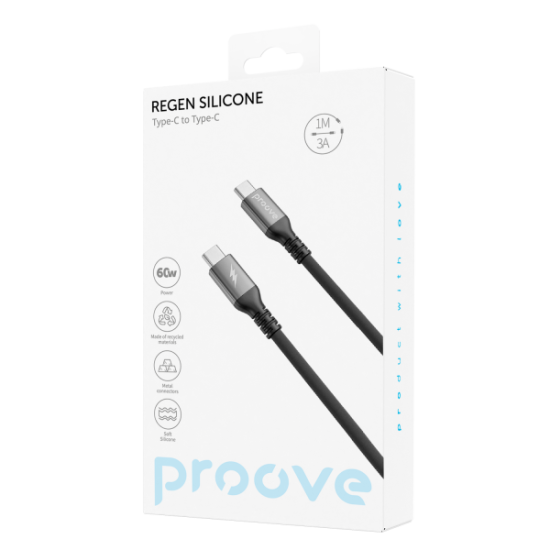 Cable Proove ReGen Silicone Type-C to Type-C 60W (1m)